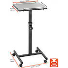 Celexon PT2000B Height adjustable projector trolley finished in black product image