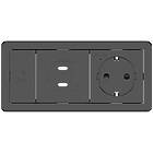 Kramer T-IN2-REC1(B) Rectangular 2 module surface access desk enclosure finished in black product image