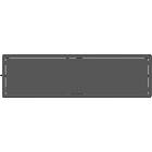 Kramer T-IN6-REC2(B) Rectangular 4 module surface access desk enclosure with lid finished in black product image