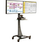 Axia Twin TV/Monitor Hi Level Trolley