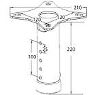 Unicol CP1E Single Column Stepped Ceiling Plate, Max 60kg product image