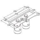 Unicol CP8 Twin Column Ceiling Plate with 110mm Centres, Max 200kg product image