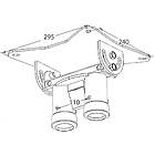 Unicol CP96 Twin Column Tilting Ceiling Plate with 110mm Centres, Max 200kg product image