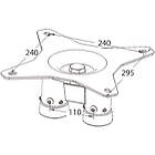 Unicol CP9 Twin Column 360deg. Swivel Ceiling Plate with 110mm Centres, Max 200kg product image