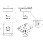 Unicol CPAV1 Anti-vibration ceiling plate with internal damping system, Max 60kg product image