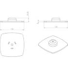 Unicol FP1X2 Pair of 135×135mm Floor-to-Ceiling Single Column Base Plates product image