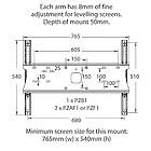 Unicol PLA1X1 Panarm Heavy Duty Dual Arm Swing-Out Monitor Wall Mount product image