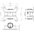 Unicol PS3U1 Single column adaptor for Pozimount and Xactmatch mounts product image