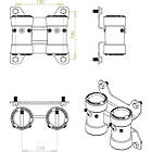 Unicol PS3V1 Twin column adaptor for Pozimount and Xactmatch mounts product image