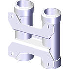 Unicol PS6V1 Twin floor to ceiling twin column coupler with screen mount product image