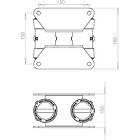 Unicol PS8 Convert Pozimount/Xactmatch mounts to fit twin columns; for two mounts back-to-back product image