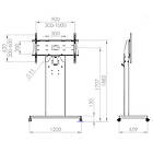 Unicol RH100-HD Rhobus heavy duty trolley for monitors and interactive displays product image