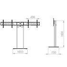 Unicol RH200-HDP Rhobus Heavy Duty Twin TV/Monitor Stand product image