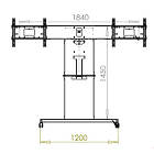 Unicol RH200 Rhobus Premium Twin Monitor/TV trolley product image