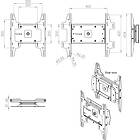 Unicol RTM9003 Universal Monitor RotaMount wall bracket. Rotate between Landscape and Portrait product image