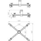 Unicol SS Small low profile trolley base with jacking feet product image