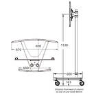 Unicol VSB-1500X2-VMSV VS1000 K base modular Monitor/TV Trolley product image