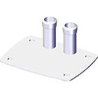 Unicol VSF VS1000 Compact bolt down base - twin column 110mm centres finished in white product image