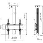 Vogels C1544B Monitor/TV Ceiling Mount Kit product image