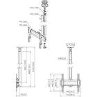 Vogels CT243044S Single display up to 65" Monitor Turning Ceiling Mount product image