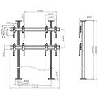 Vogels FCVW2255 2×2 Floor-to-Ceiling Video Wall Stand product image