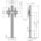 Vogels FM1544S TV/Monitor Bolt-down Floor Stand with Tilt - Silver product image