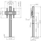 Vogels FM1844B TV/Monitor Bolt-down Floor Stand with Tilt - Black product image