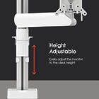 Vogels MOMO 2137W MOMO single monitor desk mount finished in white product image