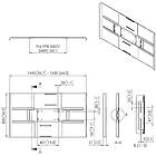 Vogels PFA9159 Back Cover for 65-70" monitors in landscape orientation product image