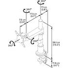 Vogels PFD8522 Twin pivot 10-29" LCD/LED monitor desk mount product image