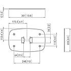 Vogels PFF7060S Connect-it Bolt down plate for single column, finished in silver product image