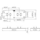 Vogels PFF7070B Connect-it Bolt down plate for twin columns, finished in silver product image