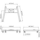 Vogels PFT8520S Connect-it large trolley base finished in silver product image