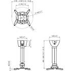 Vogels PPC1540S Universal Adjustable Projector Ceiling Mount product image