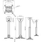 Vogels PPC1555S Universal Adjustable Projector Ceiling Mount product image