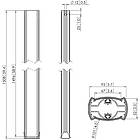 Vogels PUC2515S 150cm Connect-it Ceiling column finished in silver product image