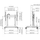 Vogels RISE5208 RISE Motorised Height Adjustable Monitor/TV trolley product image