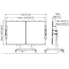 Vogels RISEA227 Whiteboard Set for 75" monitors on RISE Motorised Display Lift Trolleys and Stands product image