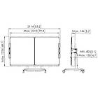 Vogels RISEA228 Whiteboard Set for 86" monitors on RISE Motorised Display Lift Trolleys and Stands product image