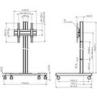 Vogels T1544S LCD/LED Monitor /Commercial TV Trolley for screens up to 65" - Silver product image