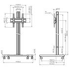 Vogels T1844B LCD/LED Monitor /Commercial TV Trolley for screens up to 65" - Black product image