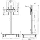 Vogels T2044S LCD/LED Monitor /Commercial TV Trolley for screens up to 65" - Silver product image