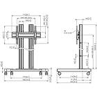Vogels TD1564S LCD/LED Monitor/Commercial TV Trolley for screens over 65" - Silver product image