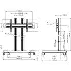 Vogels TD1584S Heavy Duty LCD/LED Monitor/Commercial TV Trolley for screens over 65" - Silver product image