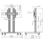 Vogels TD1884S Heavy Duty LCD/LED Monitor Trolley for screens over 65" - Silver product image