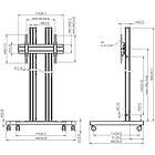 Vogels TD2064S LCD/LED Monitor Trolley for screens over 65" - Silver product image