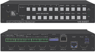 Devices for switching multiple twisted pair inputs to a single twisted pair output.Components